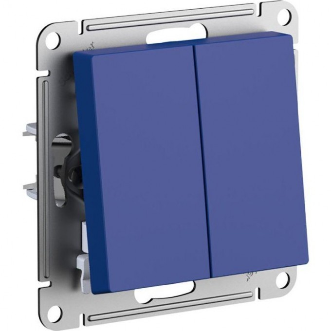 Выключатель 2-клавишный SCHNEIDER ELECTRIC ATLASDESIGN (сх.5) 10AX механизм, аквамарин ATN001151 Выключатель 2-клавишный SCHNEIDER ELECTRIC ATLASDESIGN (сх.5) 10AX механизм, аквамарин ATN001151