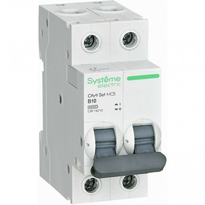 Выключатель автоматический модульный SCHNEIDER ELECTRIC 2п B 10А 4.5кА City9 Set 230В SE C9F14210 Выключатель автоматический модульный SCHNEIDER ELECTRIC 2п B 10А 4.5кА City9 Set 230В SE C9F14210