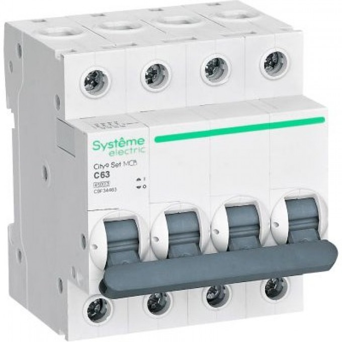 Выключатель автоматический модульный SCHNEIDER ELECTRIC 4п C 40А 4.5кА City9 Set 400В SE C9F34440 Выключатель автоматический модульный SCHNEIDER ELECTRIC 4п C 40А 4.5кА City9 Set 400В SE C9F34440