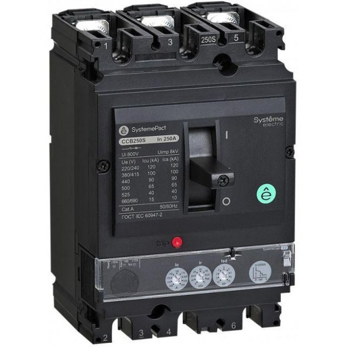Выключатель автоматический SCHNEIDER ELECTRIC SYSTEMEPACT CCB100 36кА 3P3D S2.2 100А рычаг SE SPC100F10022L3DF Выключатель автоматический SCHNEIDER ELECTRIC SYSTEMEPACT CCB100 36кА 3P3D S2.2 100А рычаг SE SPC100F10022L3DF